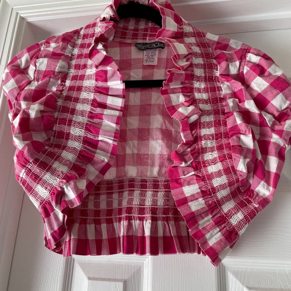 George A  Ita Pink and White cardigan jacket